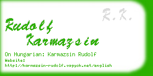 rudolf karmazsin business card